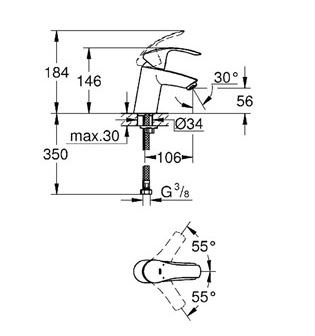 Комплект смесителей для ванной 3 в 1 Grohe Grohtherm 800 (124422) (для раковины 32467002, термостат для ванны 34567000, гарнитур 27926000)