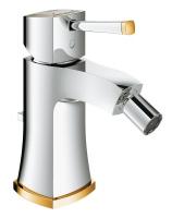 Смеситель Grohe Grandera (23315IG0) для биде, со сливным гарнитуром, хром с золотом