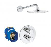 Душевая система встраиваемая Grohe Grohtherm 3000 Cosmopolitan (26262000) с термостатом для ванны (на 2 источника), хром