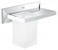 Стакан Grohe Allure Brilliant (40503000) с полочкой, с настенным держателем, хром