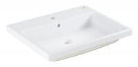 Раковина встраиваемая сверху Grohe Cube Ceramic PureGuard (3947900H) 60х49 см, с гигиеническим покрытием, с 1-м отверстием для смесителя по центру
