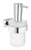 Дозатор жидкого мыла Grohe Essentials Cube (40756001) с настенным держателем, хром