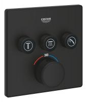 Термостат Grohe Grohtherm SmartControl (102167KF00) для встраиваемого монтажа на 3 выхода, черный матовый