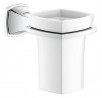 Стакан керамический Grohe Grandera (40626000) с настенным держателем, хром