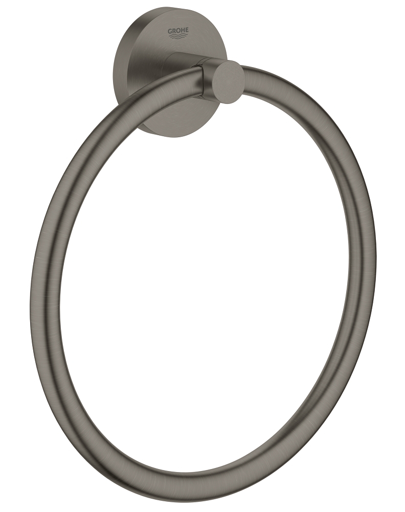 Grohe Essentials Кольцо для полотенца Темный графит, матовый — купить в Алматы