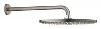 Верхний душ с настенным кронштейном Grohe Rainshower Cosmopolitan 310 (26066AL0) круглый, диаметр 310 мм, темный графит, матовый