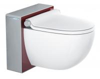 Подвесной унитаз-биде Grohe Sensia IGS (39111LD0) корпус, матовый хром, фронтальная часть красная, с сиденьем микролифт