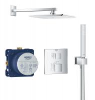 Душевая система встраиваемая Grohe Grohtherm Cube (34741000) с термостатом, верхний душ Allure 230, душевой набор Cube Stick, хром