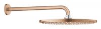 Верхний душ с настенным кронштейном Grohe Rainshower Cosmopolitan 310 (26066DL0) круглый, диаметр 310 мм, теплый закат, матовый