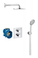 Душевая система встраиваемая Grohe Grohtherm 3000 Cosmopolitan (34408000) с термостатом для душа (без излива), прямоугольная розетка
