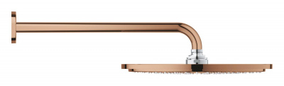 Верхний душ с настенным кронштейном Grohe Rainshower Cosmopolitan 310 (26066DA0) круглый, диаметр 310 мм, теплый закат, глянцевый