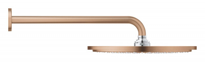 Верхний душ с настенным кронштейном Grohe Rainshower Cosmopolitan 310 (26066DL0) круглый, диаметр 310 мм, теплый закат, матовый