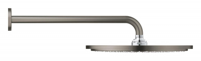 Верхний душ с настенным кронштейном Grohe Rainshower Cosmopolitan 310 (26066AL0) круглый, диаметр 310 мм, темный графит, матовый