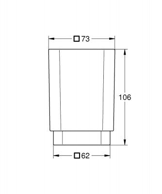 Стакан Grohe Selection Cube (40783000) стеклянный, без держателя, хром