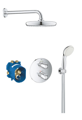 Душевая система встраиваемая Grohe Grohtherm 1000 New (34614001) на 2 выхода, верхний душ 21 см, хром