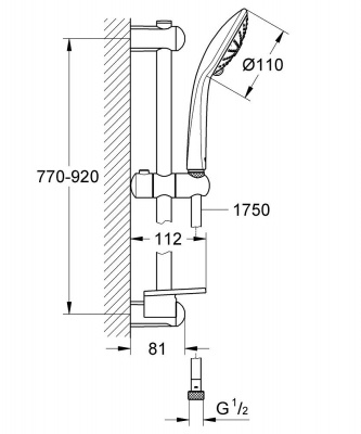 Душевой гарнитур Grohe Euphoria 110 Massage (27226001)
