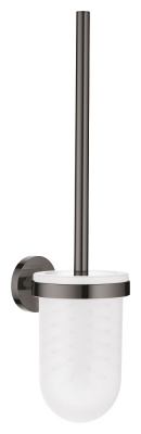 Ершик для унитаза Grohe Essentials (40374A01) в комплекте с колбой, темный графит, глянцевый
