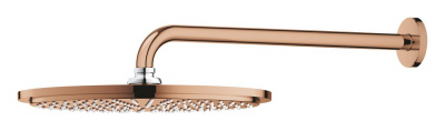Верхний душ с настенным кронштейном Grohe Rainshower Cosmopolitan 310 (26066DA0) круглый, диаметр 310 мм, теплый закат, глянцевый