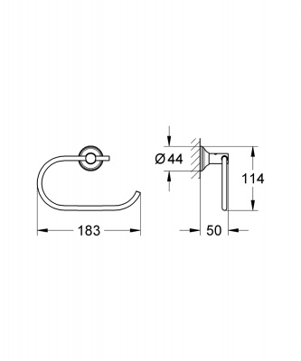 Держатель туалетной бумаги Grohe Authentic (40657001) без крышки, хром
