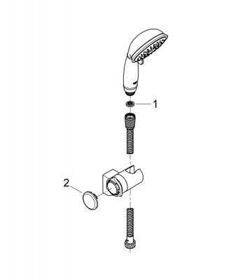 Душевой набор Grohe New Tempesta Rustic 100 IV (27805001) 4 режима, ограничитель расхода воды 9,5 л/мин, хром