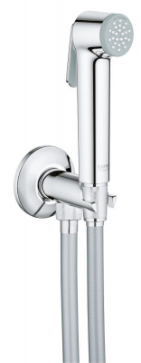 Гигиенический гарнитур Grohe Tempesta-F Trigger Spray (26358000) без смесителя, лейка, пласт. шланг 100 см, держатель с нажимным запорным вентилем, хром