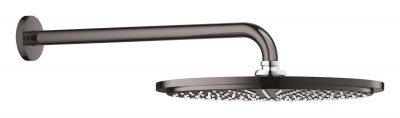 Верхний душ с настенным кронштейном Grohe Rainshower Cosmopolitan 310 (26066A00) круглый, диаметр 310 мм, темный графит, глянцевый
