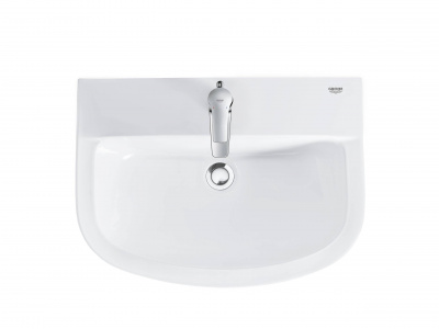 Смеситель для раковины GROHE Bau Curve (32805000) с донным клапаном, хром