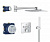 Душевая система с тропическим душем и ТЕРМОСТАТОМ GROHE SmartControl Rainshower SmartActive Cube 310, Германия