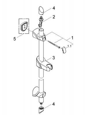 Relexa Lift Душевая штанга, 900 мм
