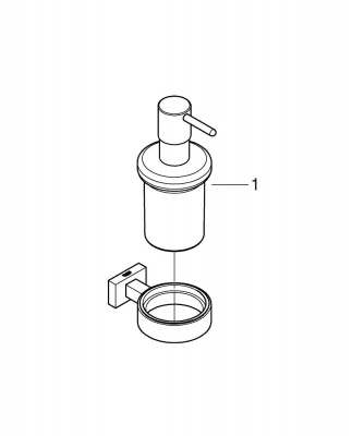Дозатор жидкого мыла Grohe Essentials Cube (40756001) с настенным держателем, хром
