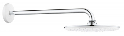 Верхний душ Grohe Rainshower Cosmopolitan 210 (26171LS0) диаметр 210 мм, с настенным кронштейном 422 мм, белый