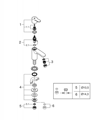 Вертикальный вентиль Grohe Eurostyle Cosmopolitan (23039002)
