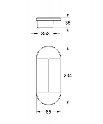 Мыльница стеклянная Grohe Ondus (40391000) матовое стекло, для держателя 40376