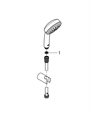 Душевой набор Grohe New Tempesta Cosmopolitan 100 I (26084002) 1 режим, хром