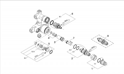 Термостат для ванны, DN 15