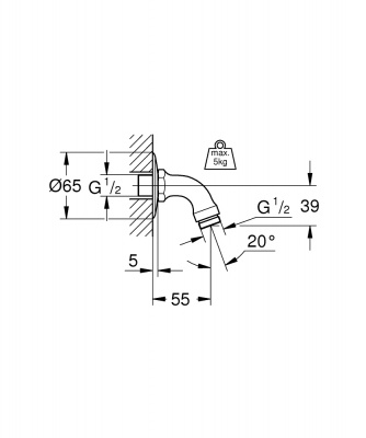 Подключение для душевого шланга Grohe Relexa (28429000)