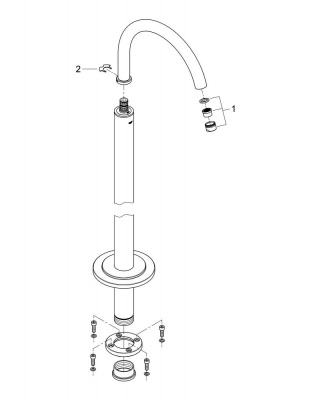 Излив Grohe Atrio (13216001) для ванны, напольный монтаж, комплект верхней монтажной части для 45 984