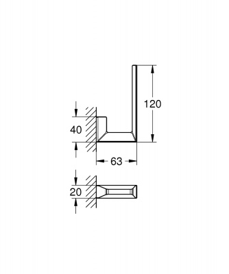Держатель запасного рулона туалетной бумаги Grohe Selection Cube (40784000) хром