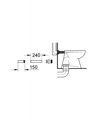 Впускной гарнитур Grohe (37102SH0) альпин - белый, пластик