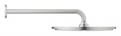 Верхний душ с настенным кронштейном Grohe Rainshower Cosmopolitan 310 (26066DC0) круглый, диаметр 310 мм, суперсталь