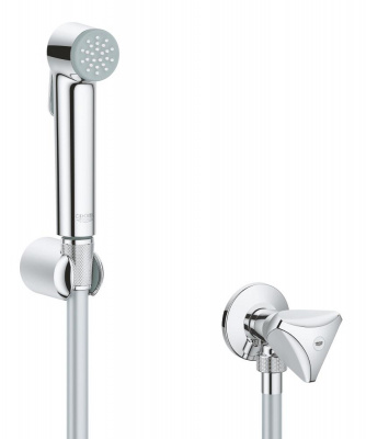 Гигиенический душ Grohe Tempesta-F Trigger Spray 30 (26357000) лейка, пласт. шланг 150 см, держатель с поворотным вентилем, хром