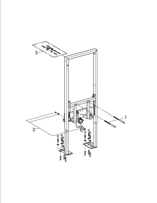 Инсталляция Grohe Rapid SL (38581001) 113 см, для подвесного биде, усиленная (без крепежа)
