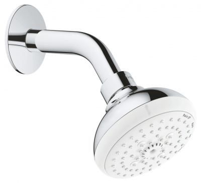 Верхний душ с настенным кронштейном Grohe New Tempesta 100 IV (27870001) 4 режима, круглый, диаметр 100 мм, ограничитель расхода воды 9,5 л/мин, хром
