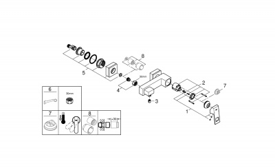 Смеситель Grohe Eurocube (23145000) для душа, хром