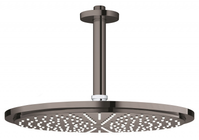 Верхний душ с потолочным кронштейном Grohe Rainshower Cosmopolitan 310 (26067A00) круглый, диаметр 310 мм, темный графит, глянцевый