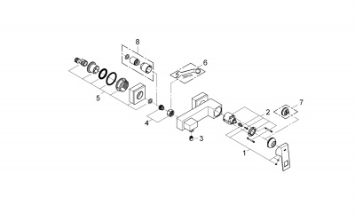 Смеситель Grohe Eurocube (23145000) для душа, хром