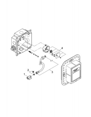 Europlus E Скрытый монтажный ящик, 1/2"