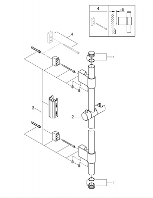 Душевая штанга Grohe Rainshower (27136001) 1150 мм, хром