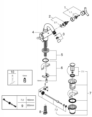Смеситель Grohe Atrio (24027000) для биде