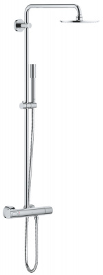 Душевая стойка с термостатом для душа Grohe Rainshower System 210 (27032001) верхний душ 210 мм, ручной душ Sena, хром